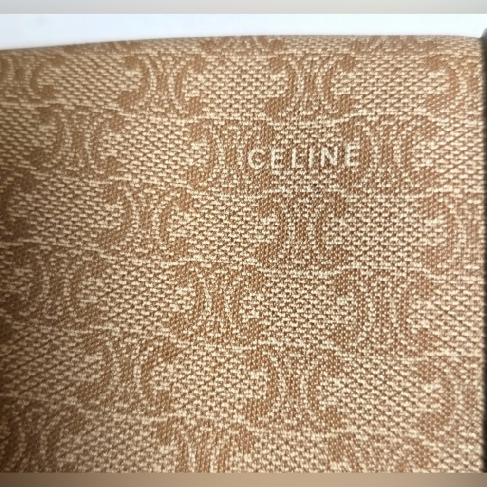 Celine M06 Tan and Brown Crossbody | Macadam Triomphe | Size: 1.5 X 7.5 X 9.5 - Picture 10 of 17